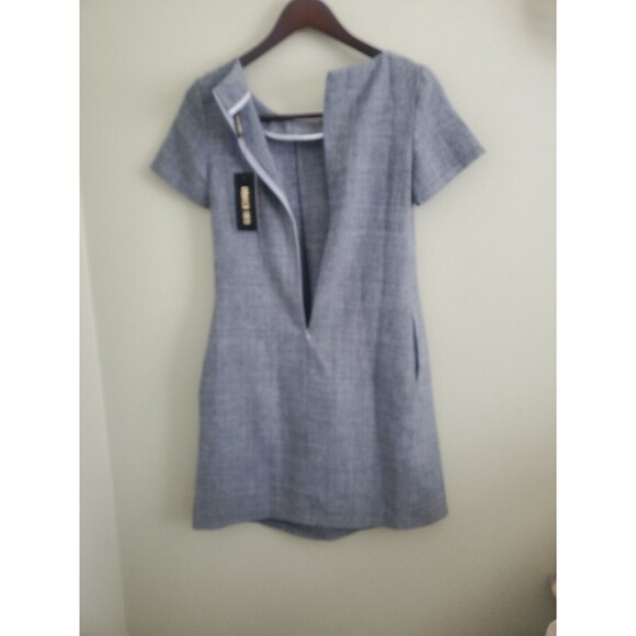 Rebecca Tatti Womens Blue Pockets Midi Dress Sz Xs-us Size 4 - Picture 7 of 10